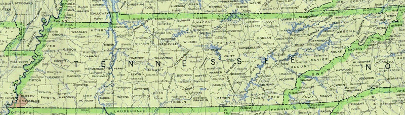 Map of Tennessee